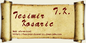 Tešimir Košarić vizit kartica